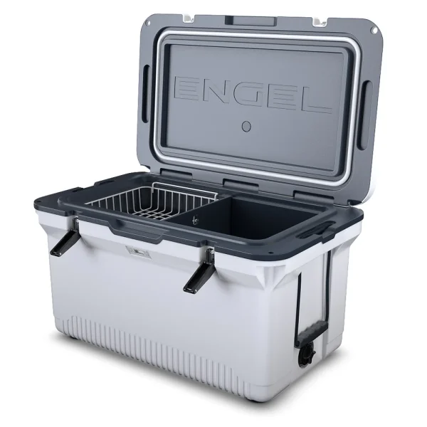 ENGEL 60QT UltraLite Injection-Molded Cooler With Wire Basket and Divider